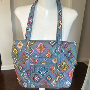 Vera Bradley Geometric Painted Medallions Quilted Shoulder Bag